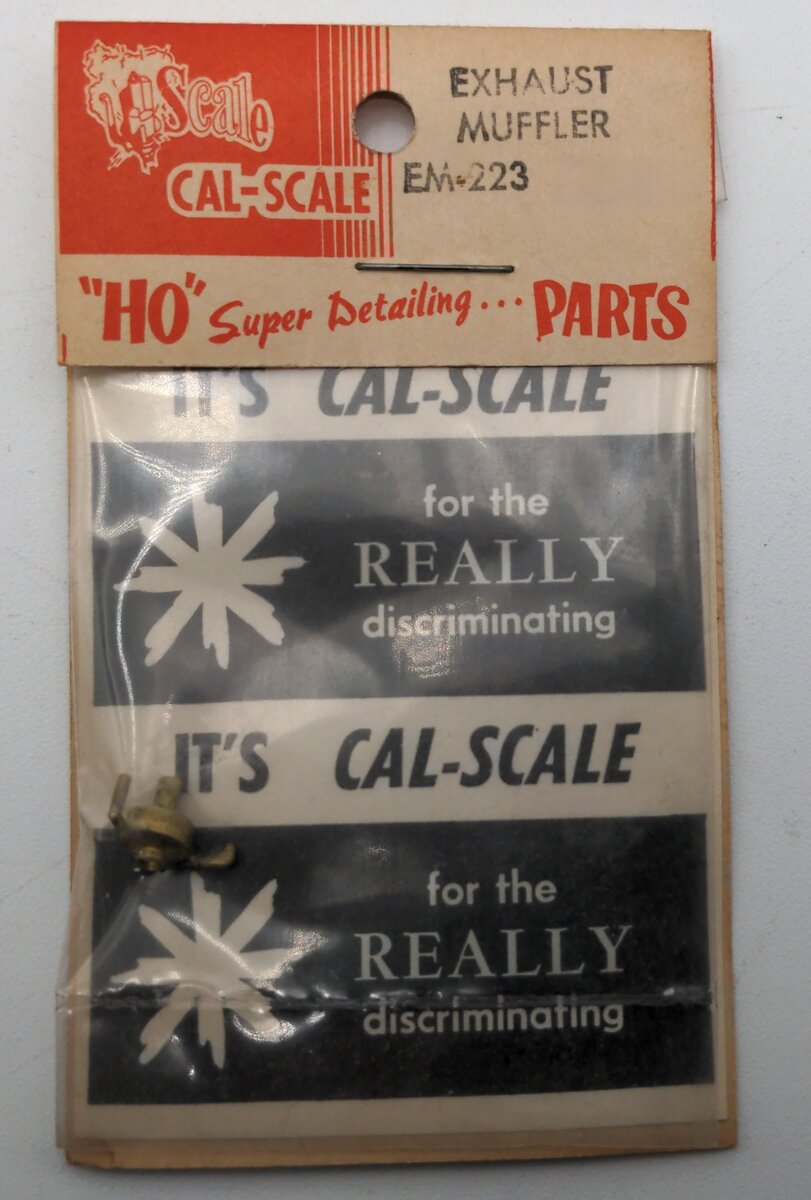 Cal Scale EM-223 HO Scale Brass Exhaust Muffler