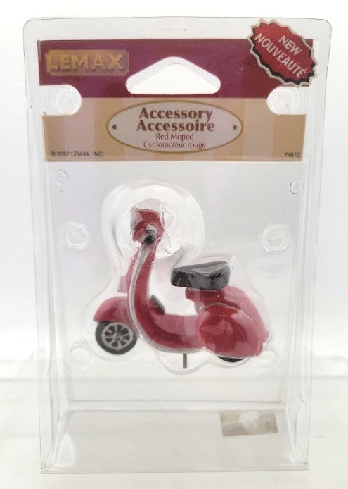 Lemax 74610 Village Collection Red Moped Resin Accessory
