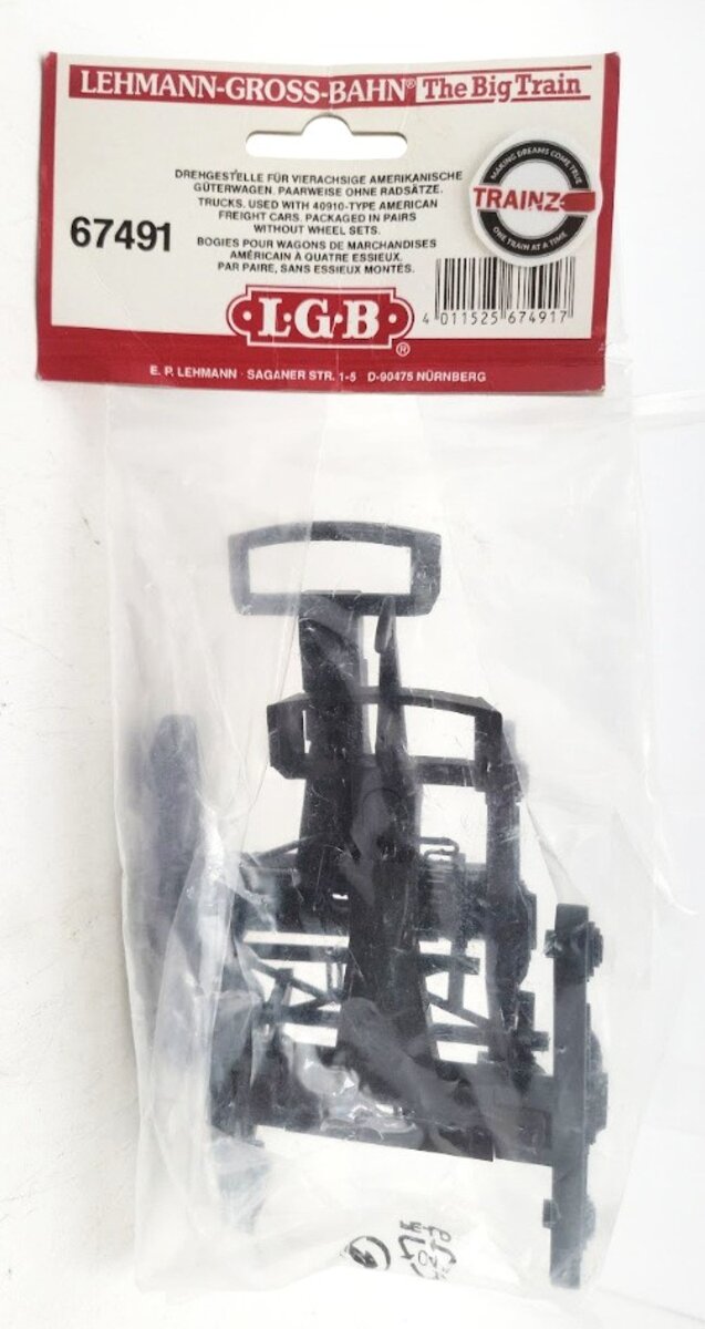 LGB 67491 G Scale Trucks Type American Freight Cars (Set of 2)