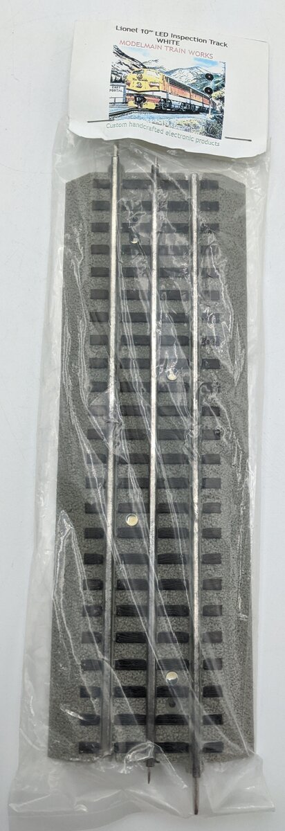 Modelmain Train Works 3211EL O Gauge Lionel 10" LED Inspection Track White