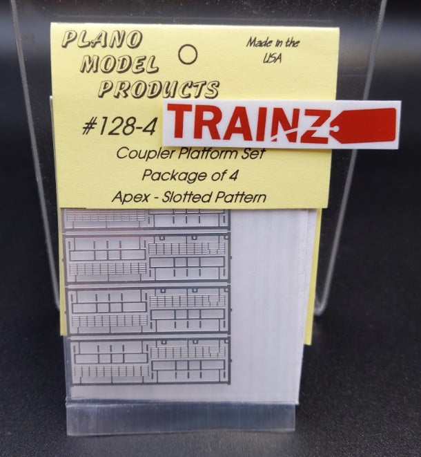Plano Model Products 128-4 HO Coupler Platforms Apex Slotted Pattern (Pack of 4)