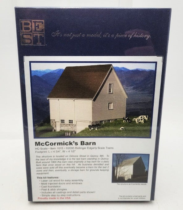 Bollinger Edgerly Scale Trains 1015 HO Scale McCormick's Barn Wood Resin Kit
