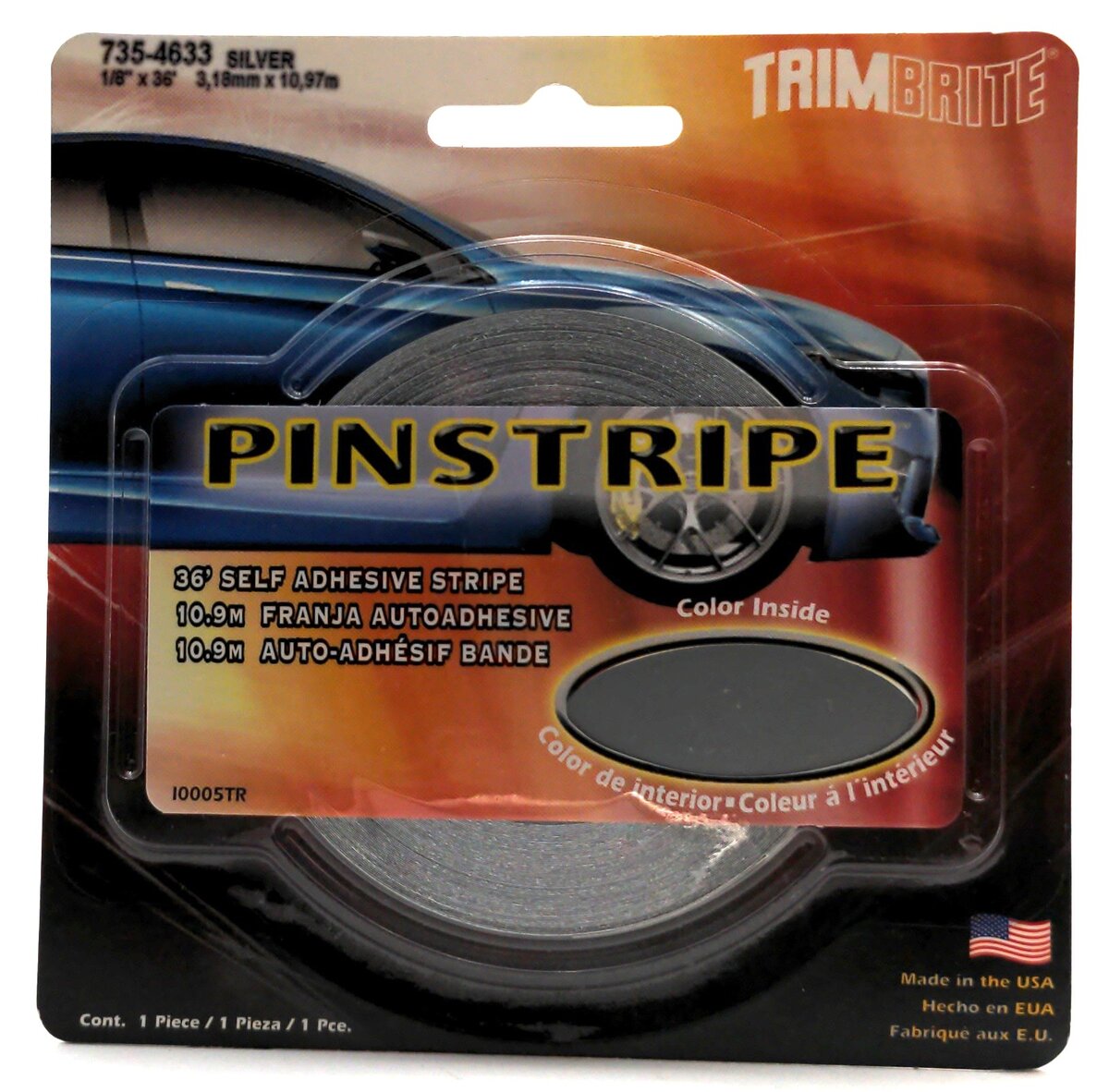 Napa 735-4633 Pinstripe 1/8"x36" Silver Self Adhesive Strip