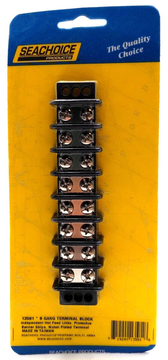 Seachoice Products 13581 8 Gang Terminal Block
