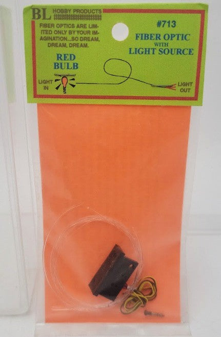 BL Hobby Products 713 HO Scale Fiber Optic With Light Source Red Light