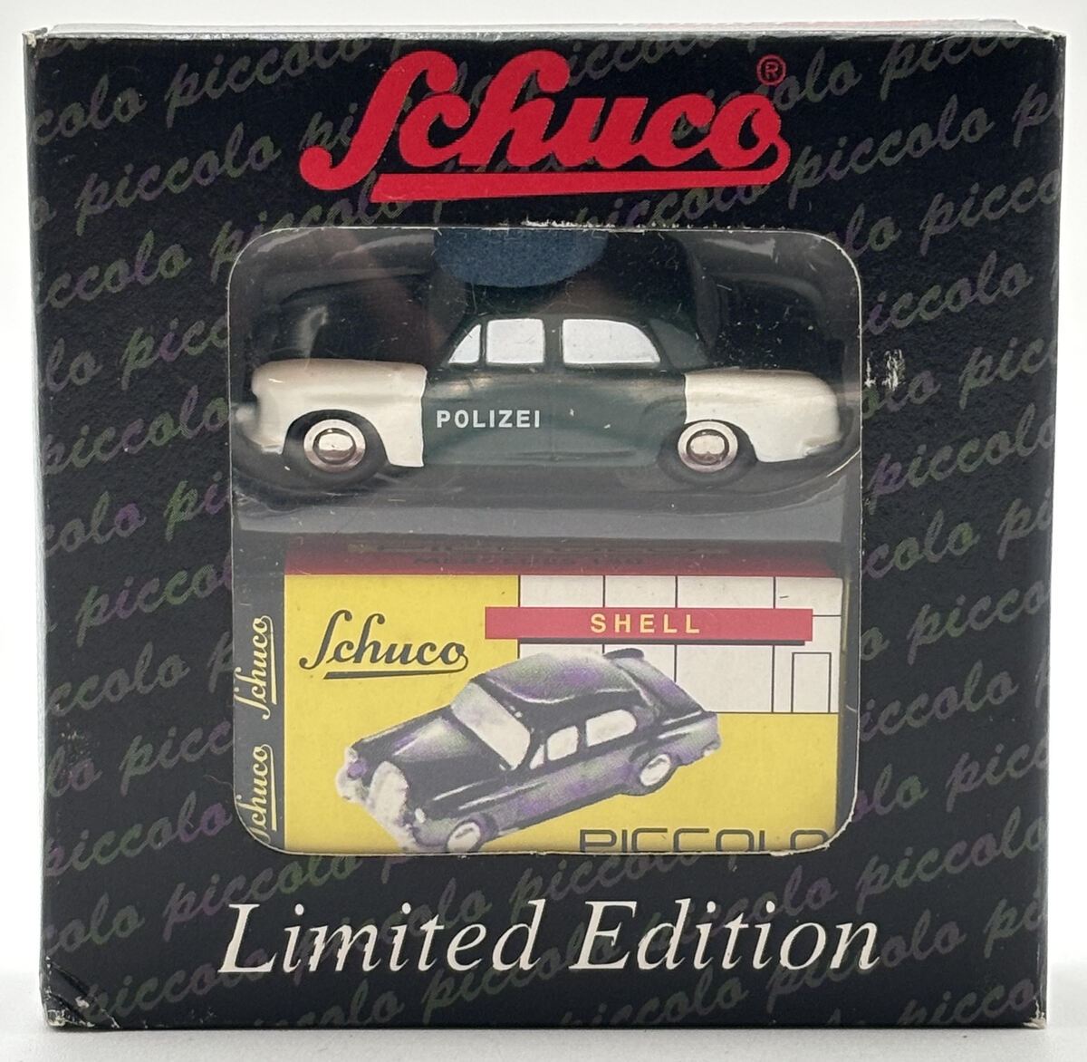 Schuco 01653 1:90 Piccolo Mercedes-Benz 180 Ponton Police Car