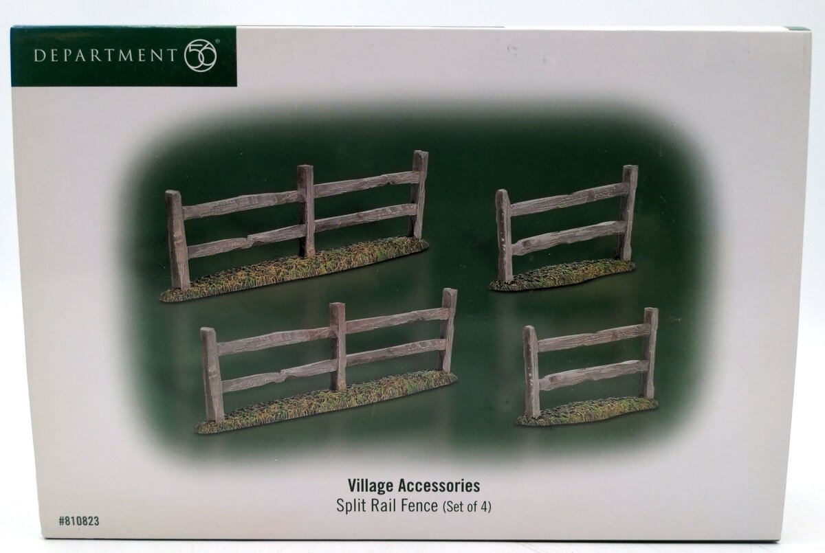 Dept 56 810823 Village Accessories Split Rail Fence (Set Of 4)