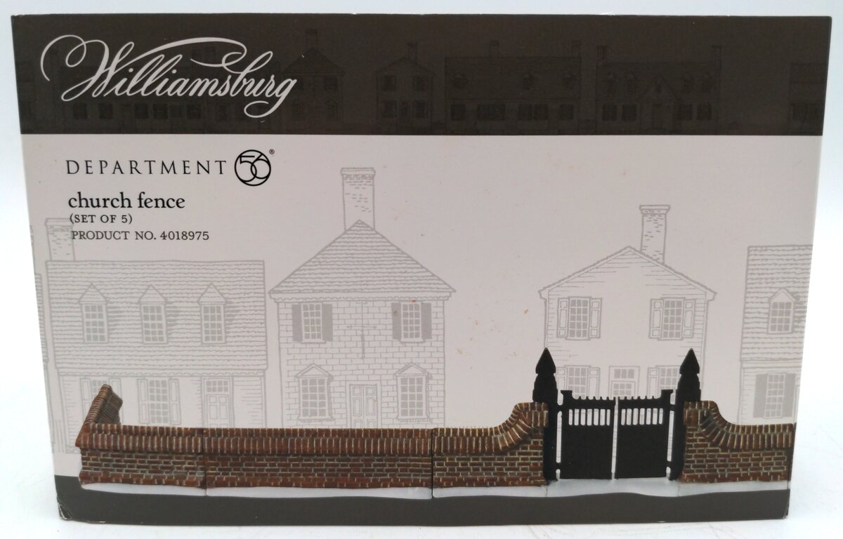 Dept 56 4018975 Williamsburg Accessory Church Fence Brick