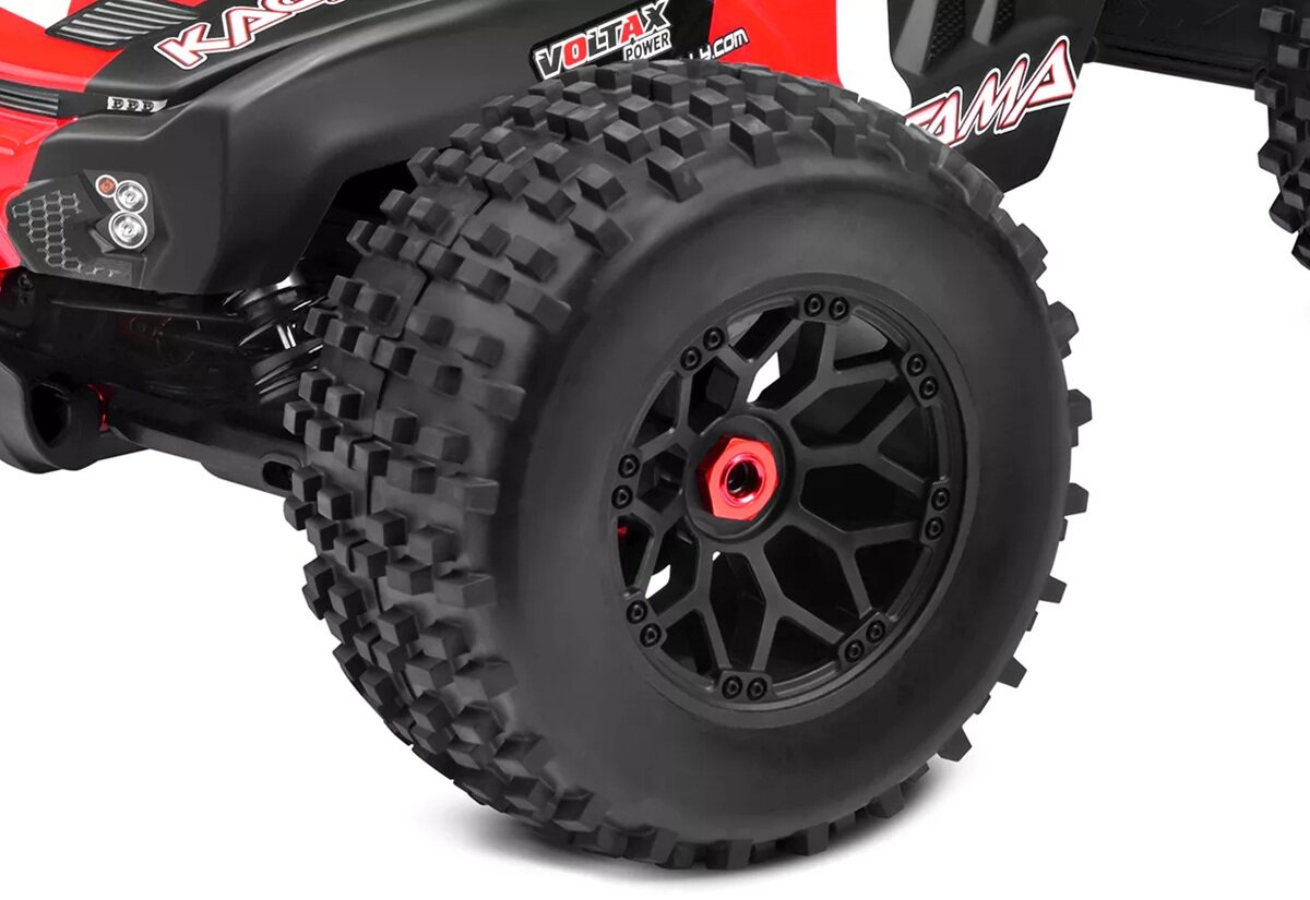 Corally 00180-378-1 1:8 MT Tires Gripper Glued on BBS Rims Black (1 Pair)