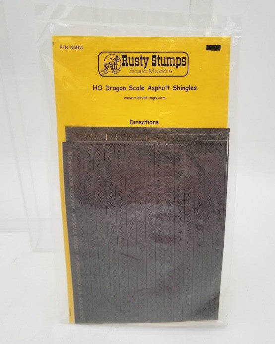 Rusty Stumps D5011 HO Scale Dragon Scale Asphalt Shingles