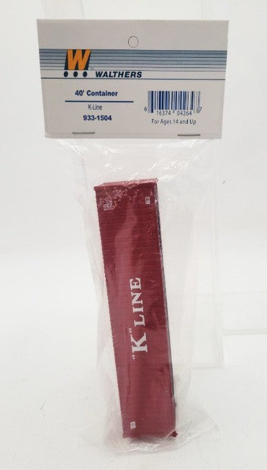 Walthers 933-1504 HO Scale "K" Line 40' Container Assembled