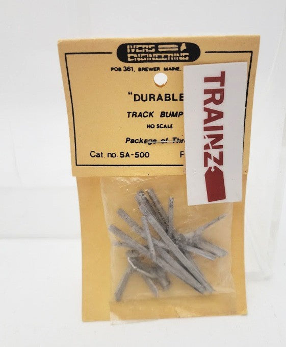 Ivers Engineering SA-500 HO Scale Durable Track Bumpers Metal (Pack of 3)
