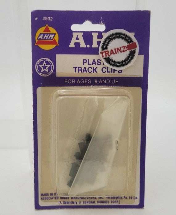 AHM 2532 HO Scale Black Plastic Track Clips