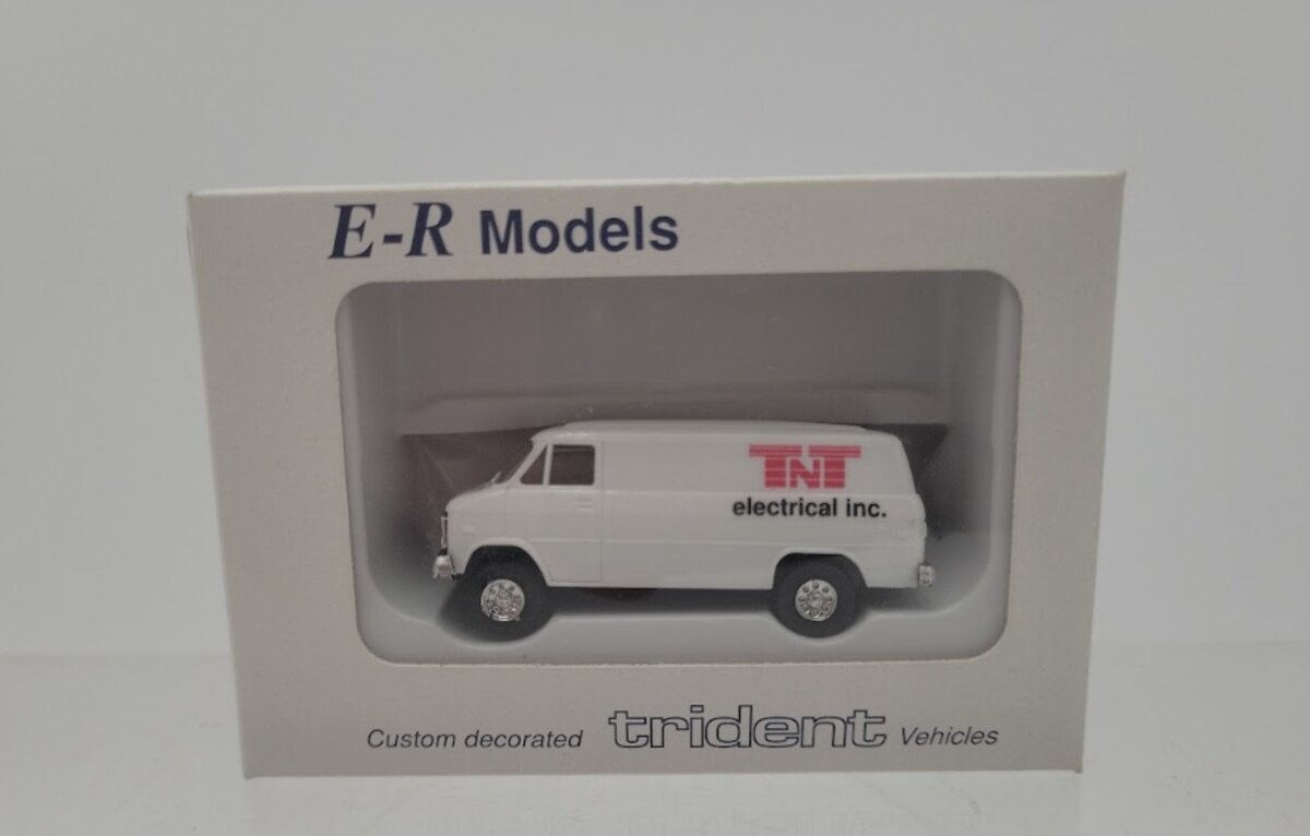 E-R Models 729-1012 HO Scale Trident TNT Electrical Inc. White Van