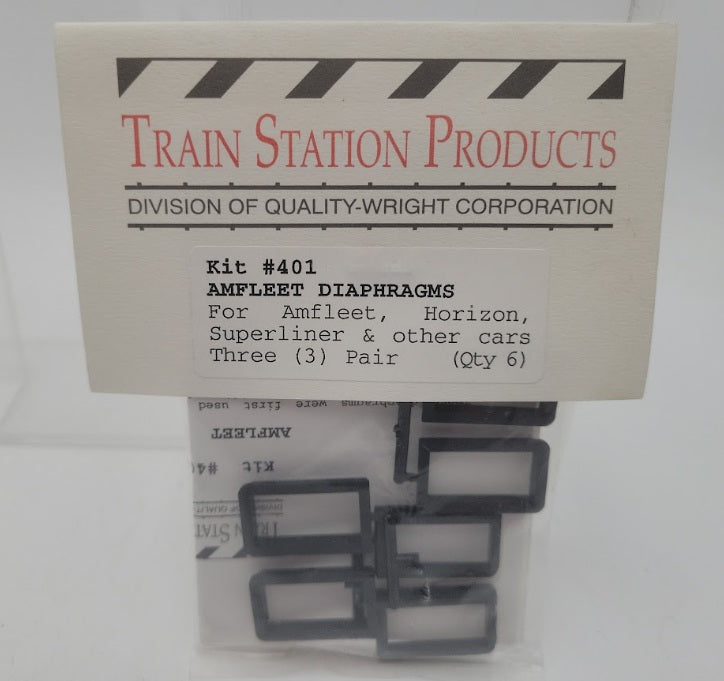 Train Station Products 401 Amfleet Diaphragms For Cars Plastic Parts (Pack of 6)