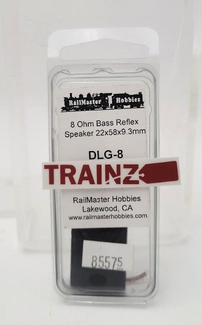 Railmaster Hobbies DLG-8 Sound Decoder Speaker 8 Ohm Bass Reflex 22x8x9.3 mm.