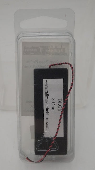 Railmaster Hobbies DLG-8 Sound Decoder Speaker 8 Ohm Bass Reflex 22x8x9.3 mm.