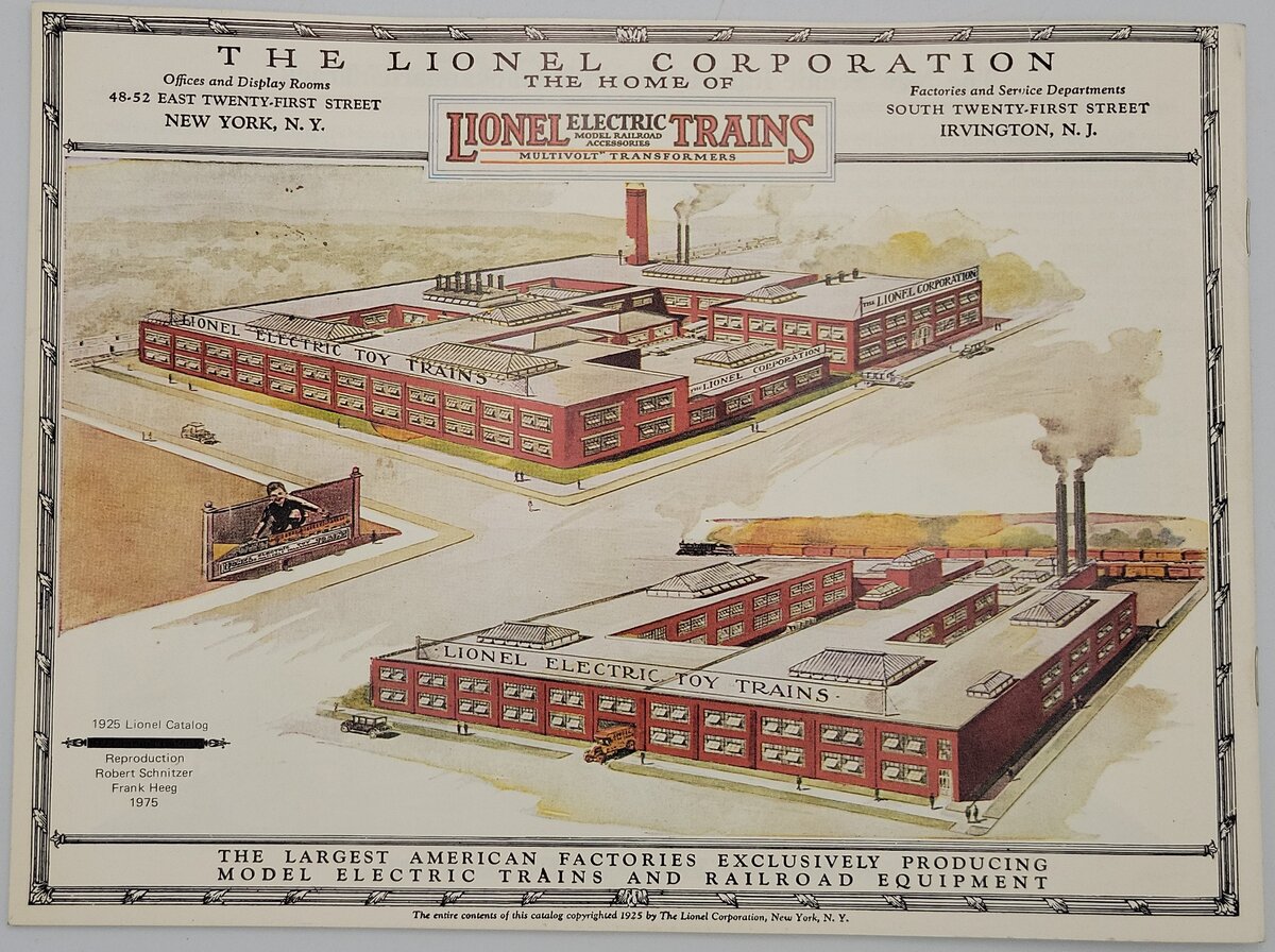 Lionel 1925-A Vintage Reprinted Lionel 1925 Catalog - MINT