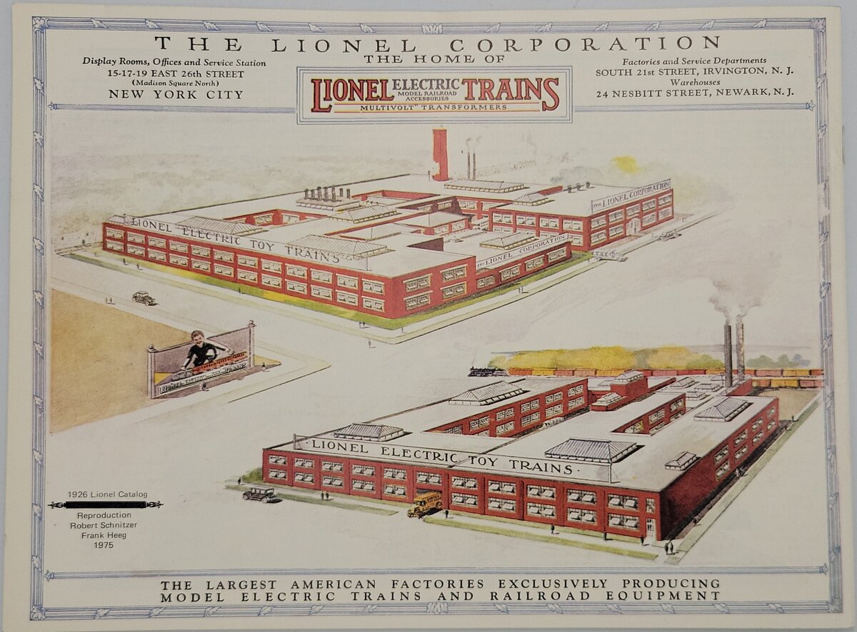 Lionel 1926-A Vintage Reprinted Lionel 1926 Catalog - MINT