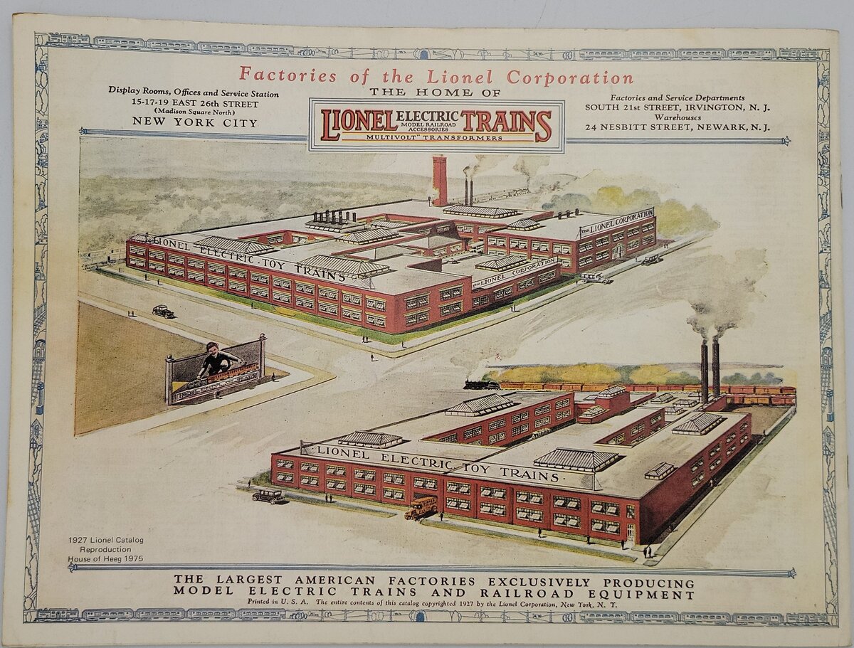 Lionel 1927-A Vintage Reprinted Lionel 1927 Catalog - MINT