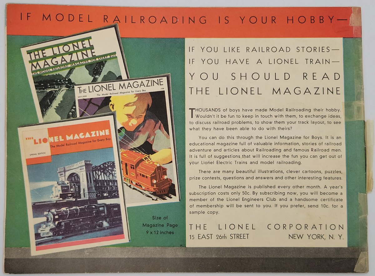 Lionel 1931-A Vintage Lionel 1931 Consumer Catalog