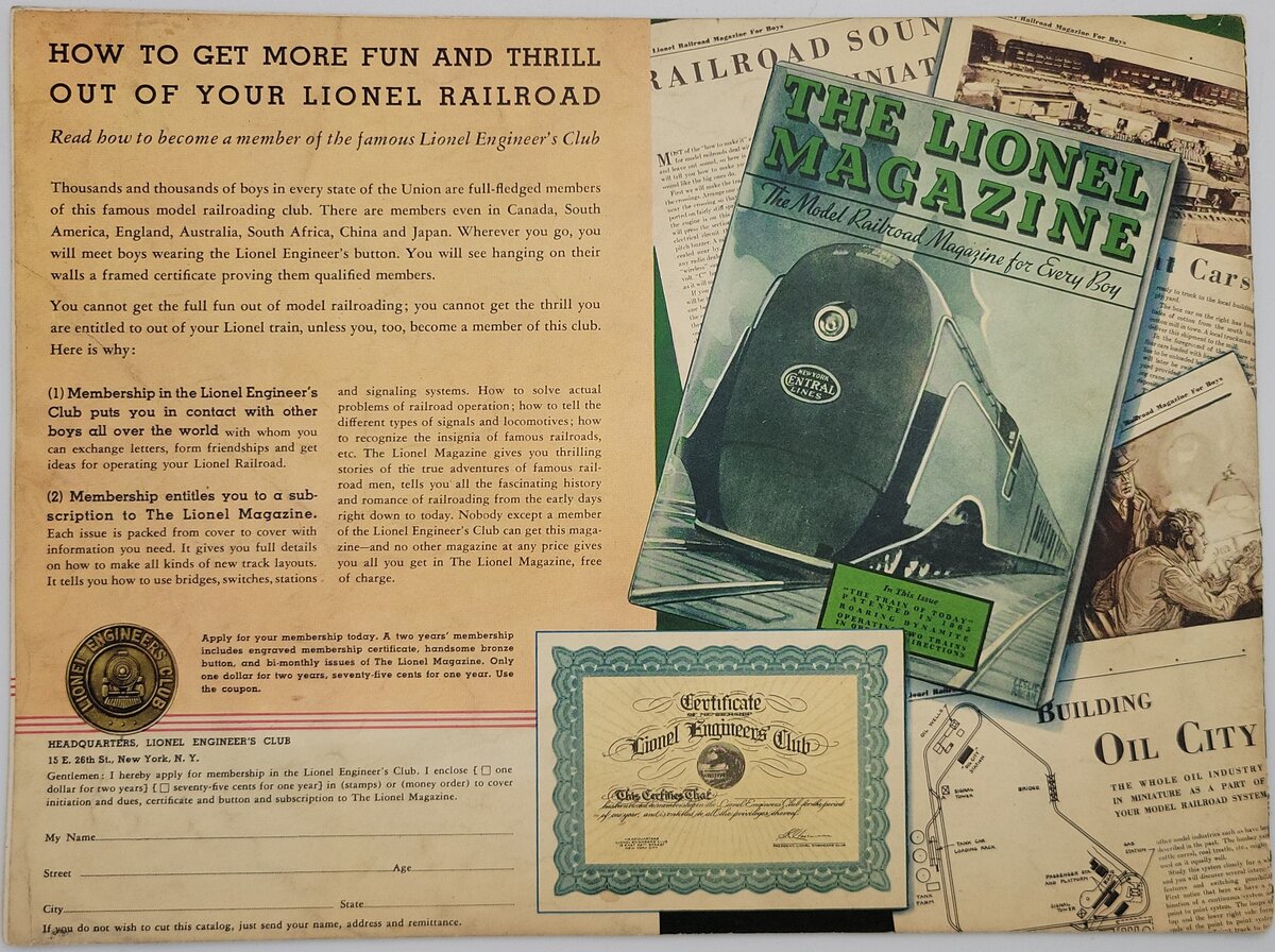 Lionel 1935-A Vintage Lionel 1935 Consumer Catalog