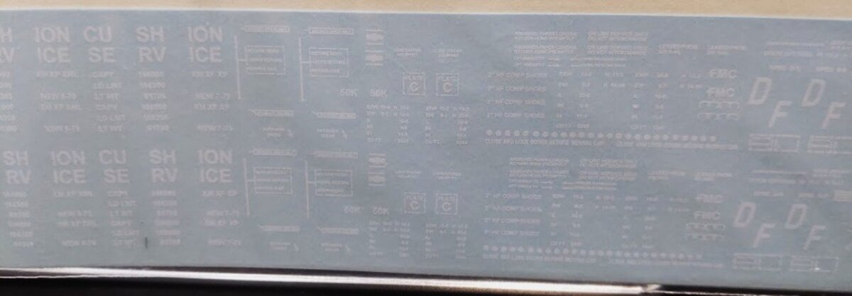 Highball Graphics FCD-1W HO Scale 50' Modern Freight Box Car Data Decal Set