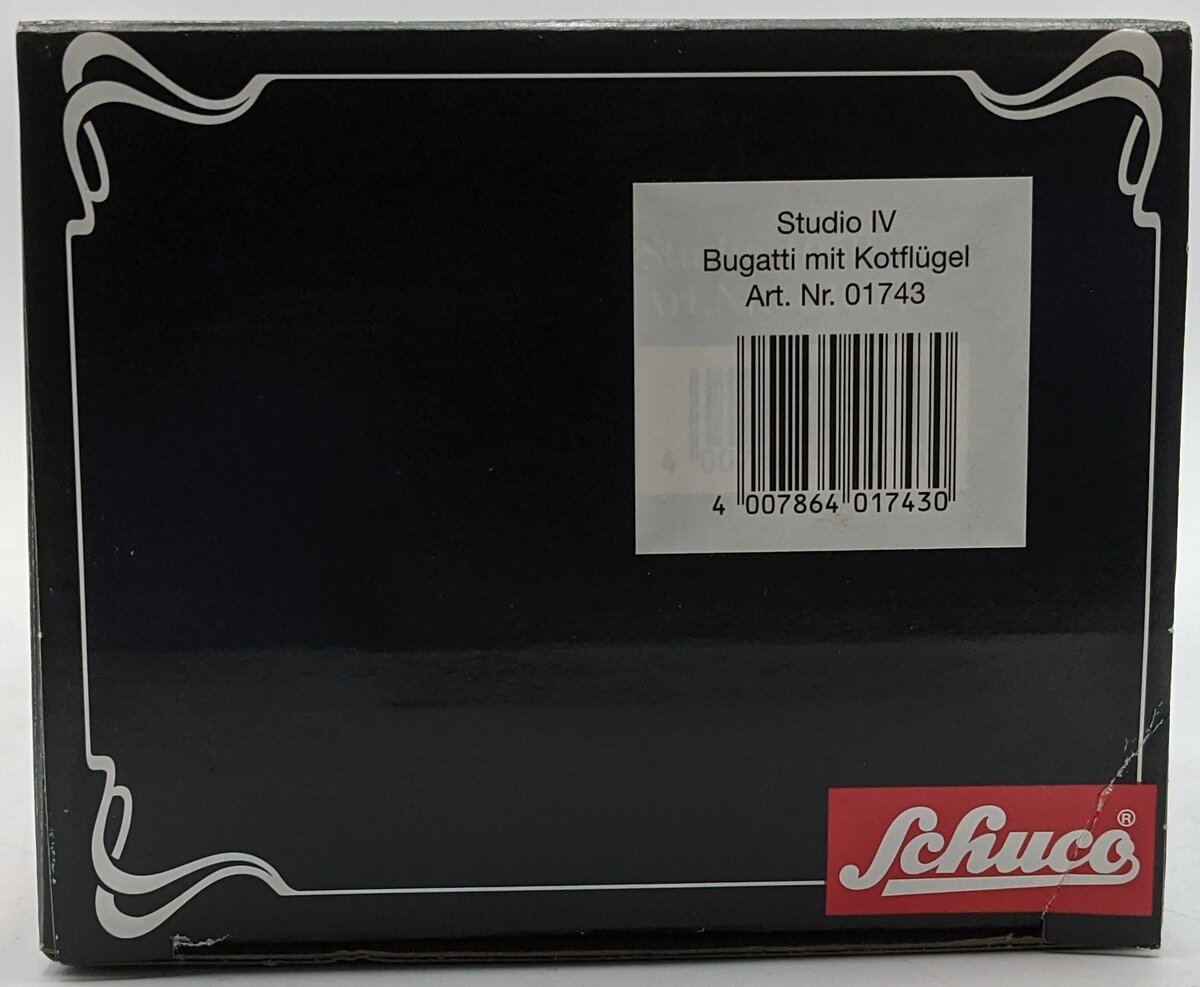 Schuco 01743 1:43 Scale Diecast Studio IV Bugatti Mit Kotflugel