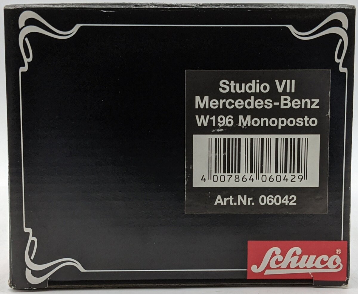 Schuco 06042 1:24 Studio VII Mercedes Benz W196 Monoposto Tinplate Key Car