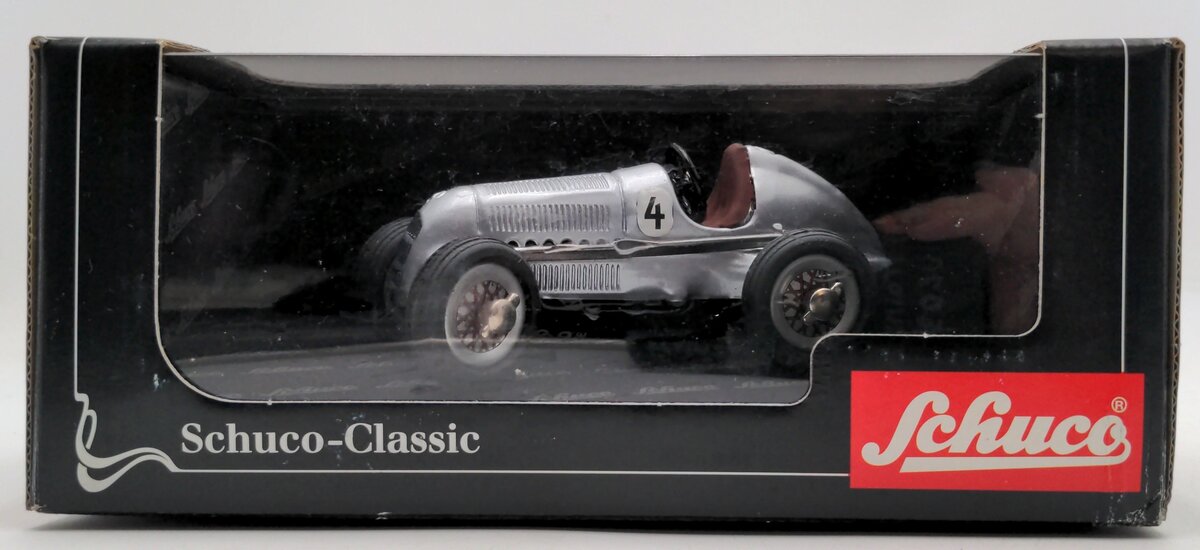 Schuco 01011 Mercedes Grand Prix 1936 Car #4 Tinplate Windup Car