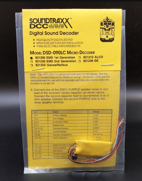 SoundTraxx 821200 EMD 1st Generation Model DSD-090LC Sound Micro Decoder