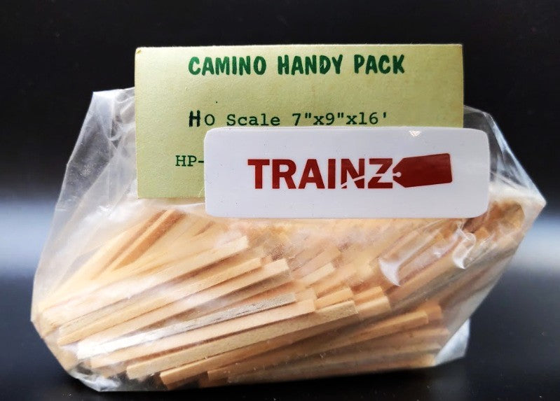 Camino Handy Pack HP-60 HO Scale 7" x 9" x 16' Wood Ties Approx. 500 Pieces