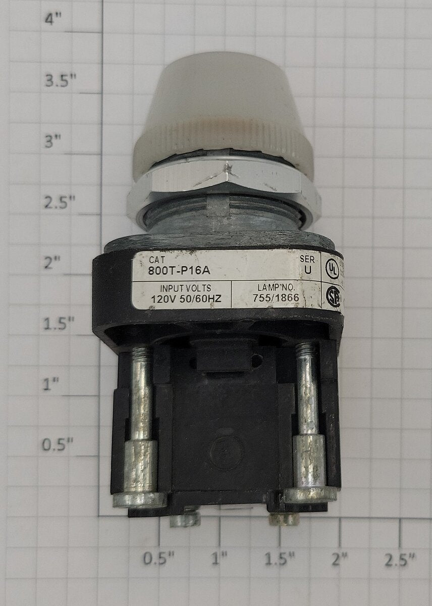Allen-Bradley 800T-P16 Commercial Switch Panel Pilot Light w/ Frosted Lens
