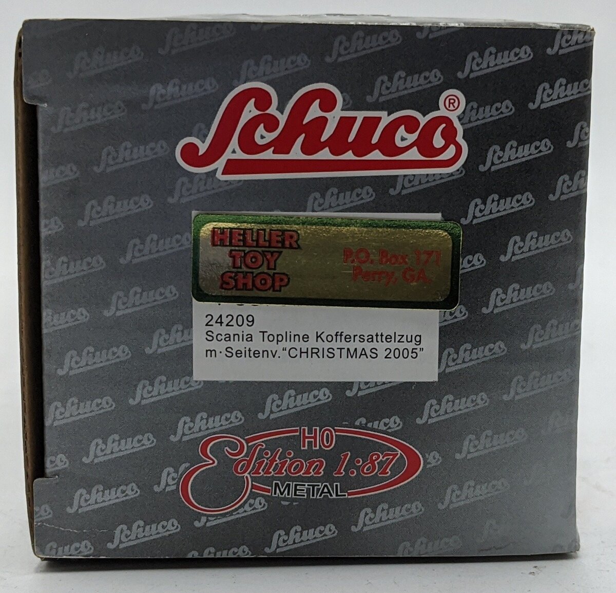 Schuco 24209 1:87 Diecast Scania Topline Koffersattelzug Merry Christmas 2005