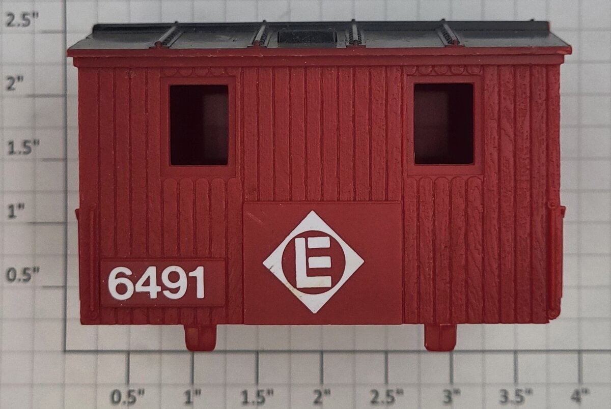 Lionel 6491-10 Red Plastic Erie Lackawanna Caboose Cabin Shell #6491