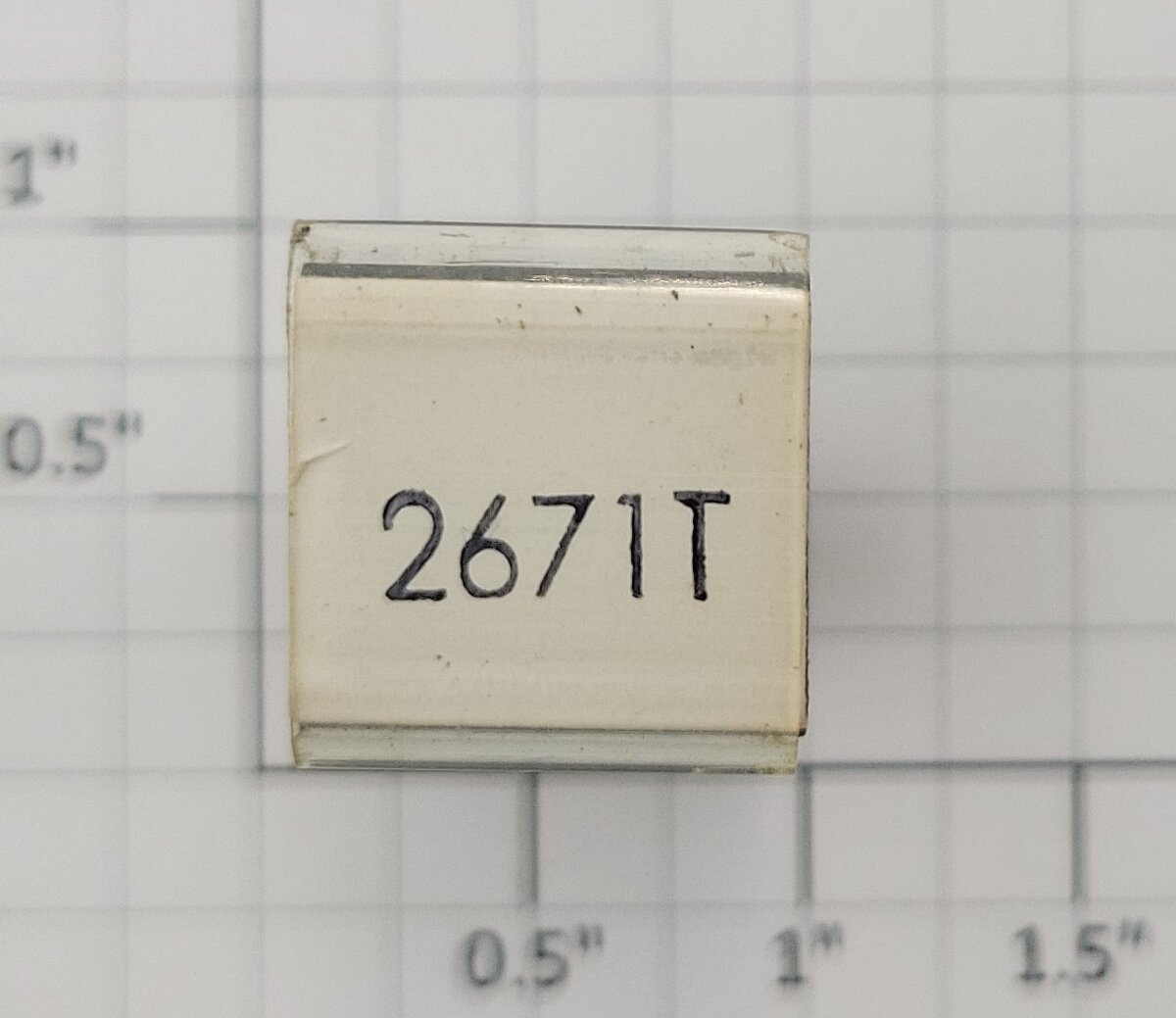 Lionel RS-2671T Tender Frame Underside Rubber Stamp #2671T