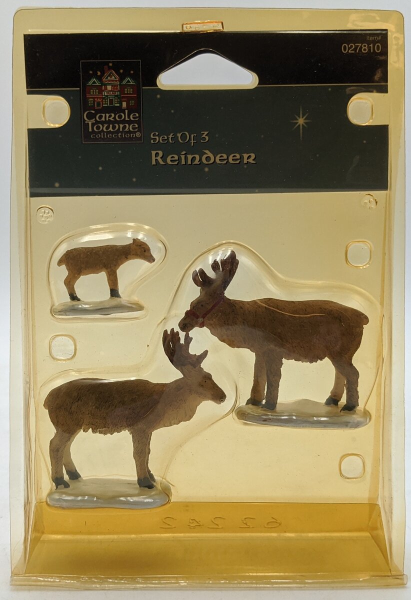 Lemax 027810 Carole Town Set Of 3 Reindeer
