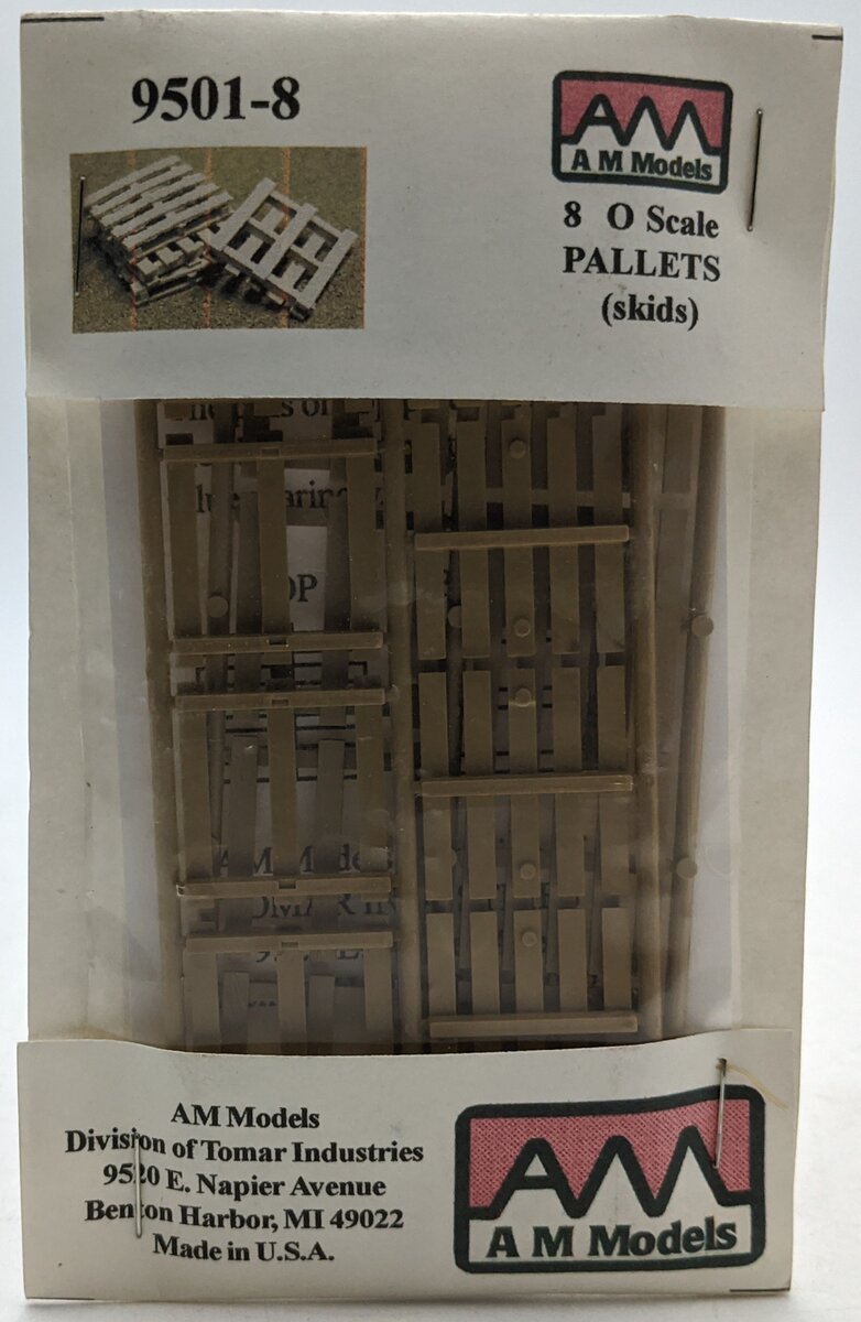 AM Models 9501-8 O Scale Pallet Skids (8-Pack)