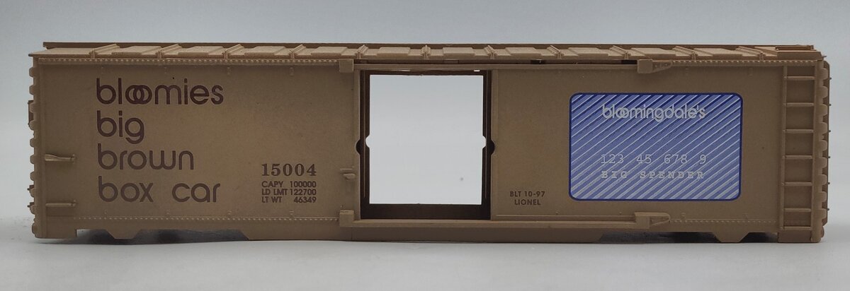 Lionel 15004-1 Brown Bloomingdale's Big Spender Boxcar Shell #15004