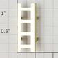 Acme 0512-15 O Gauge Brass 4-Rung Tender Ladder with Tabs
