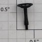 Lionel 2419-23 Work Caboose Brake Wheel and Short Shaft Assembly