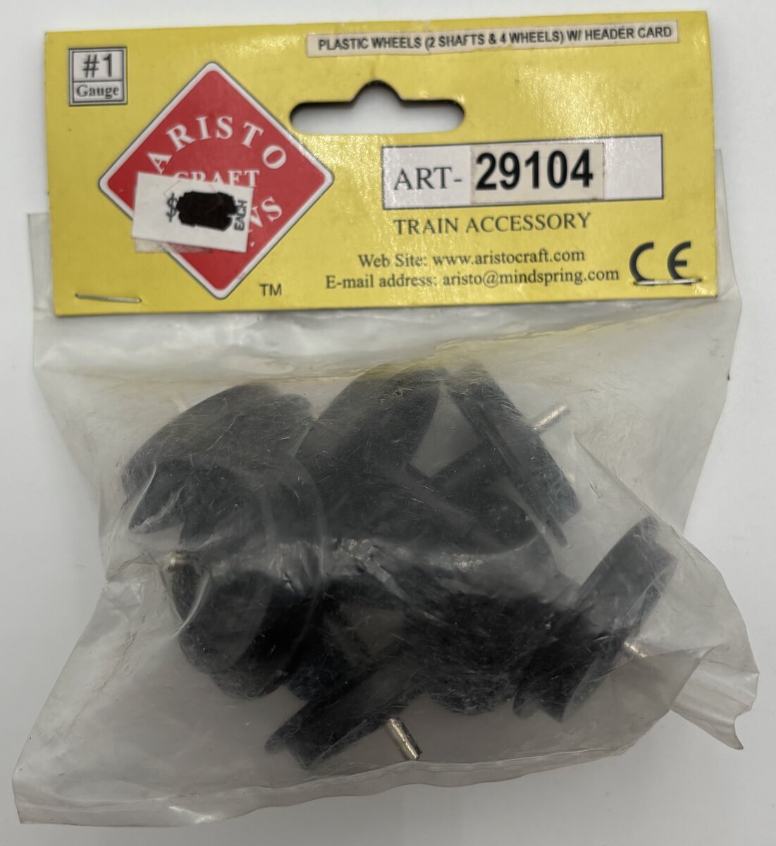 Aristo-Craft 29104 G Plastic Wheels w/Header Card