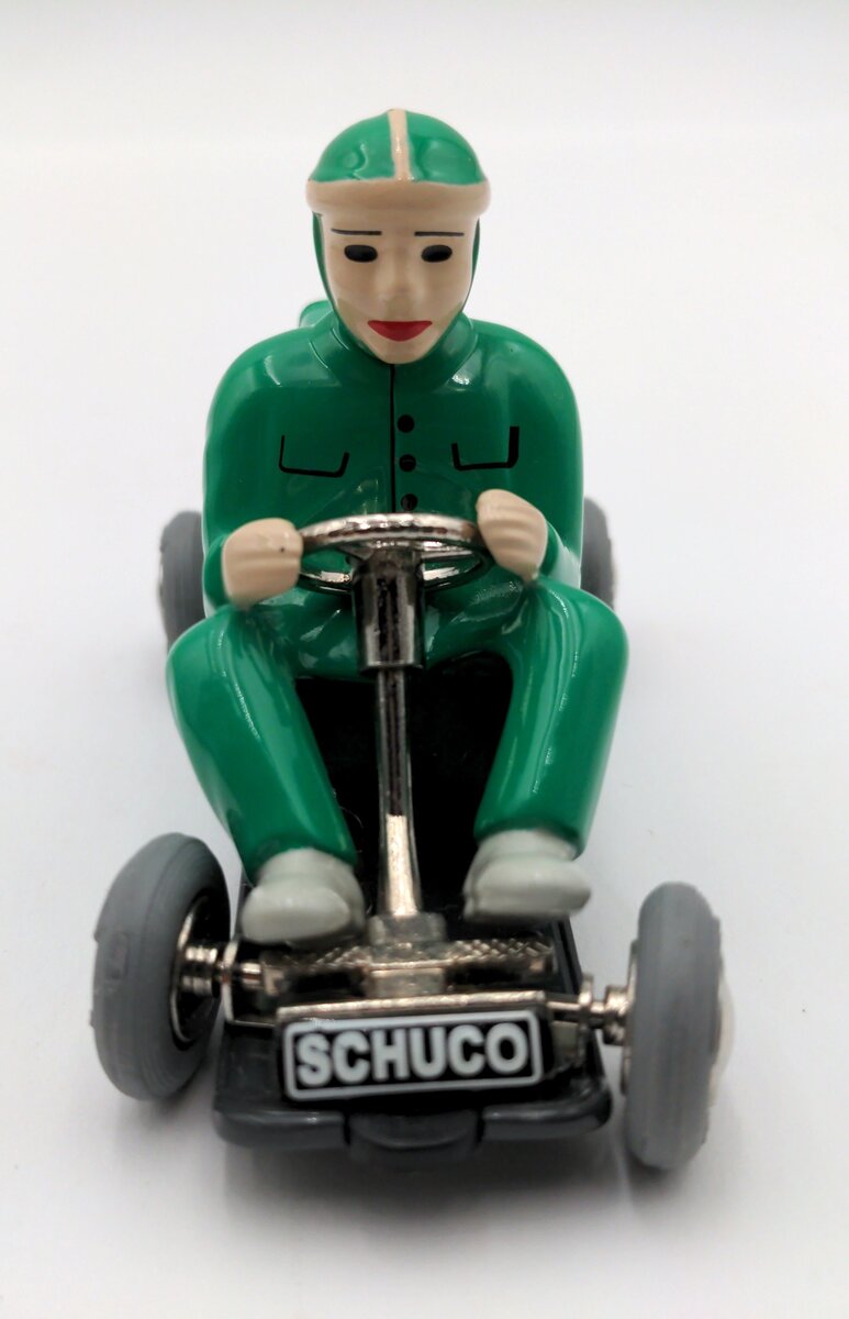 Schuco 02145 Wunder Der Technik Book & Wind-Up Racer Go-Kart Set