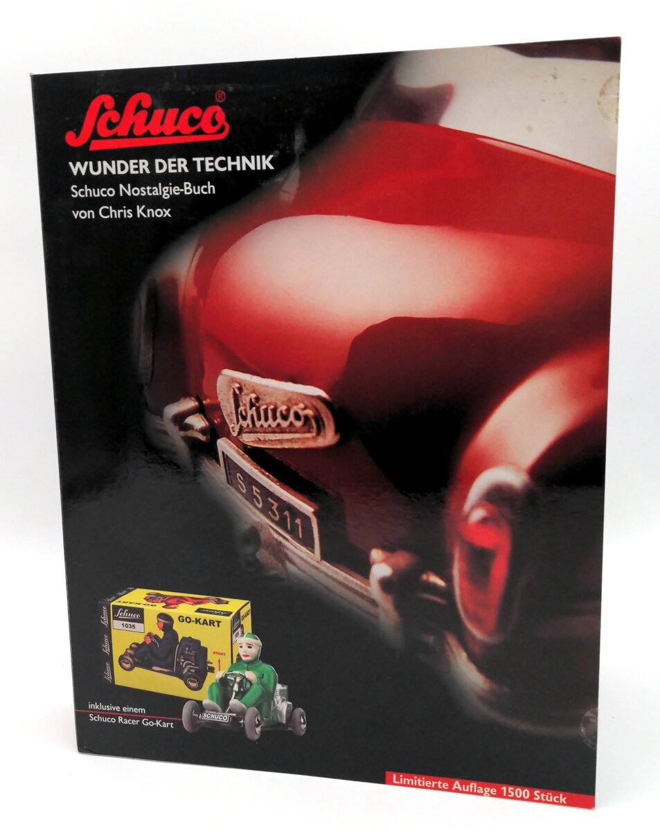 Schuco 02145 Wunder Der Technik Book & Wind-Up Racer Go-Kart Set