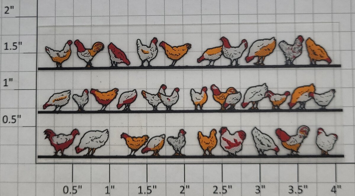 Lionel 6434-7 Translucent Poultry Car Chickens Side Panel Screen