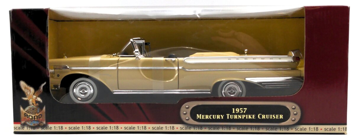 Road Signature 92578 1:18 Yellow 1957 Mercury Turnpike Cruiser Convertible