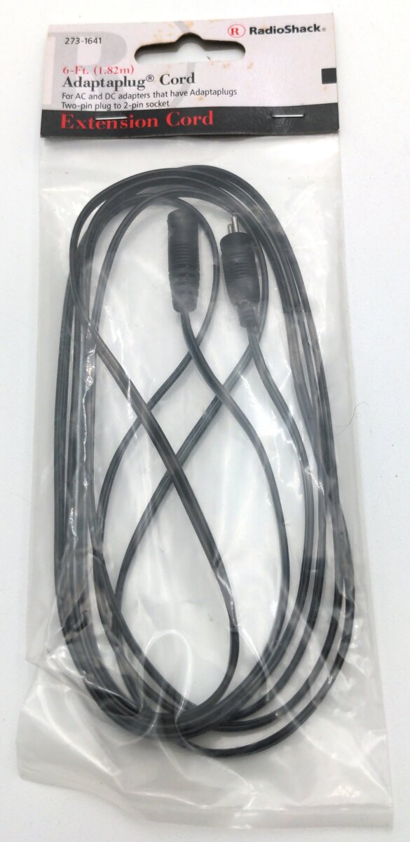 Radio Shack 273-1641 6ft Adaptaplug Cord Extension Cord