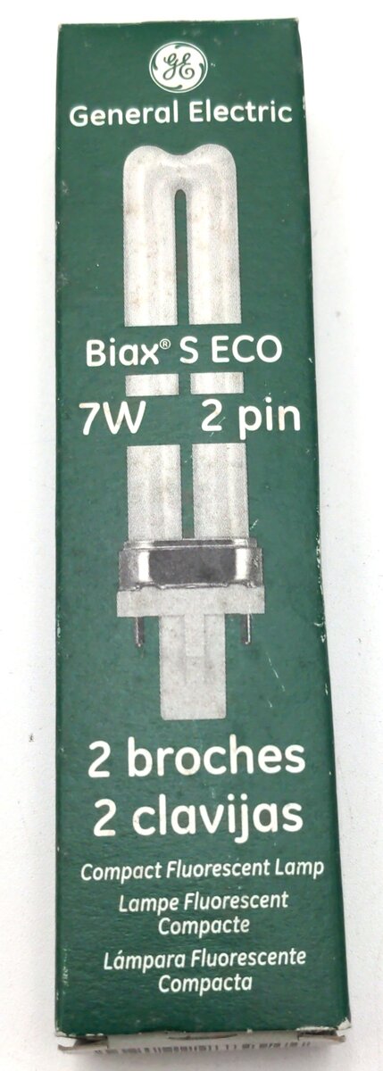 GE G23 Biax S Eco 7W 2 Pin Compact Fluorescent Light Bulb