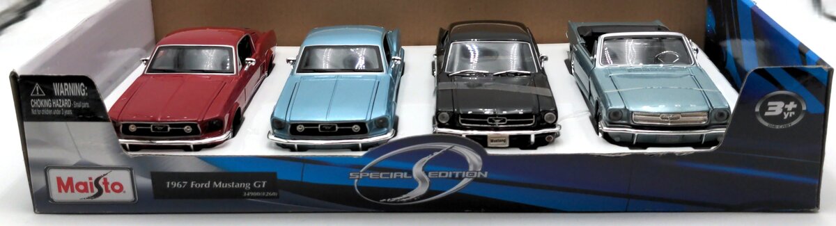 Maisto 34260 1:24 1947 Ford Mustang GT Collection 4 Pcs