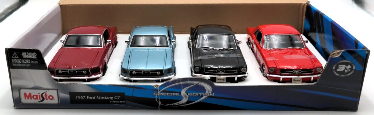 Maisto 34260 1:24 1947 Ford Mustang GT Collection 4 Pcs